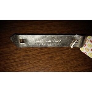 Bottle opener, vintage metal kitchen utensil wine can opener, church key